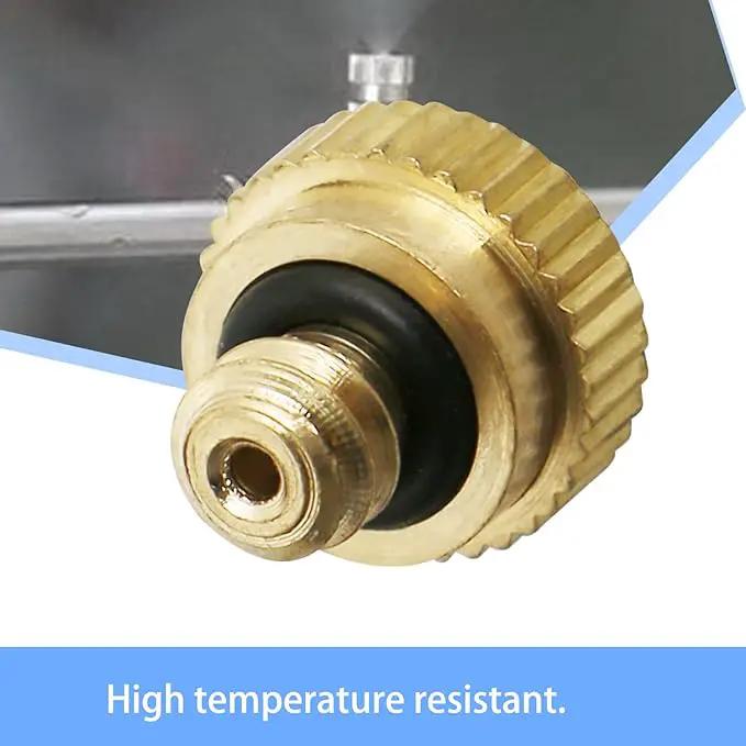 Aopin G 3/16 Brass Misting Nozzles 0.4mm / 0.015" Orifice Atomizing Mister Sprayer Nozzle Suitable For Outdoor Cooling,Garden Irrigation,Fountain, Crop Nutrient Injection, Greenhouse 8 Pcs by GreenHaven Gardens