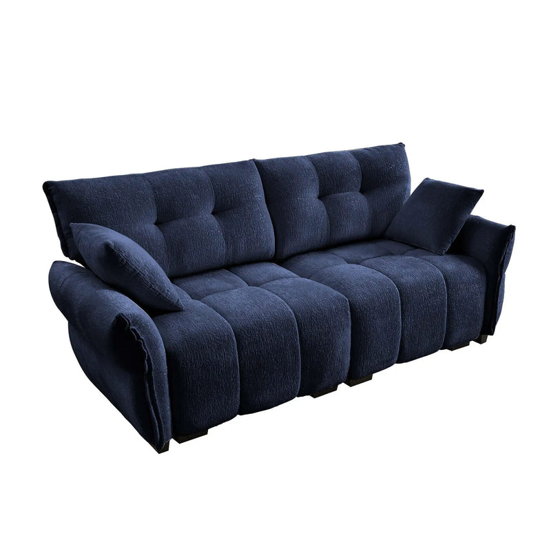 Modern Sofa & Pillows, Textured Cover, High Rebound Cushions by HouseOfZazla