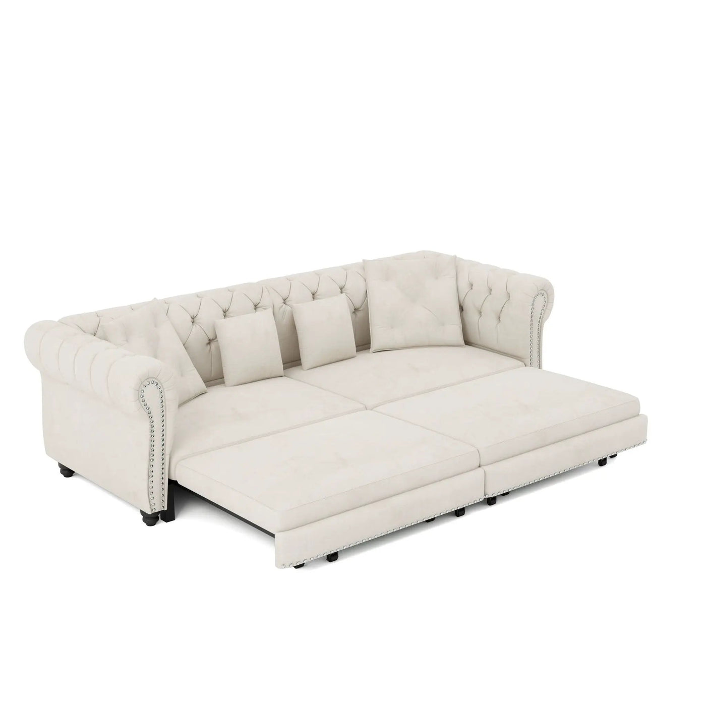 3 In 1 Convertible Sleeper Sofa Bed With Movable Ottoman by HouseOfZazla