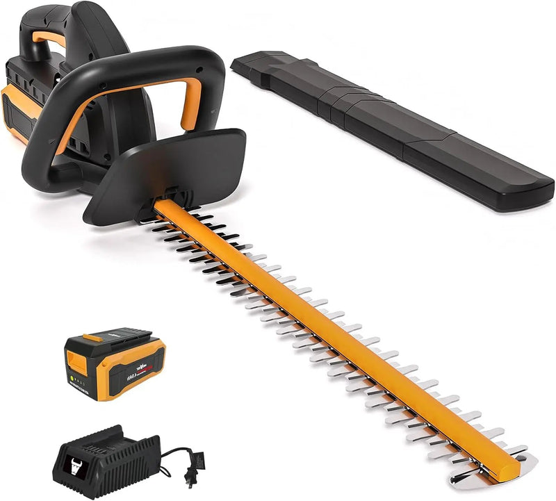 40V 21.6" Battery Hedge Trimmer, 0.7" Cutting Diameter Cordless Hedge Trimmer, Dual Action Blade Power Hedge Trimmers, Electric Hedge Trimmer with Battery & Charger Included by GreenHaven Gardens