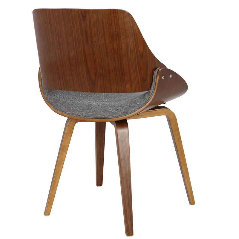 Fabrizzi - Mid-Century Modern Dining / Chair (Set of 2) - Walnut / Gray by Unique Piece Furniture