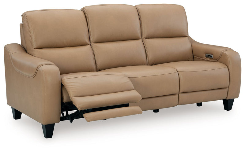 Mosswell - Power Reclining Sofa With Adj Headrest - Toffee by Unique Piece Furniture