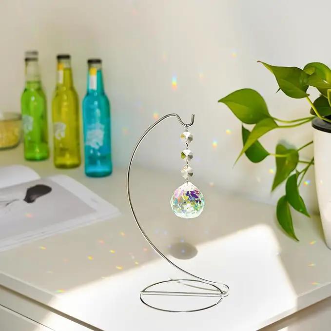 9-Inch Sympathy Gifts for Loss of Loved One,Memorial Gifts,40mm Crystal Suncatcher,Bereavement Gift Ideas,Condolences Gift for Mom Dad Friend Son Daughter Dog,Silver Stand and a Sympathy Card by GreenHaven Gardens