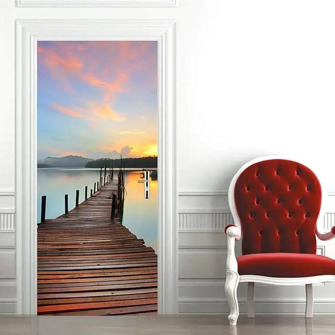 3D Door Stickers Murals - Peel and Stick Wallpaper - Self-Adhesive Decals - Removable PVC Waterproof - Bedroom, Living Room - 30.3" x 78.7" by GreenHaven Gardens