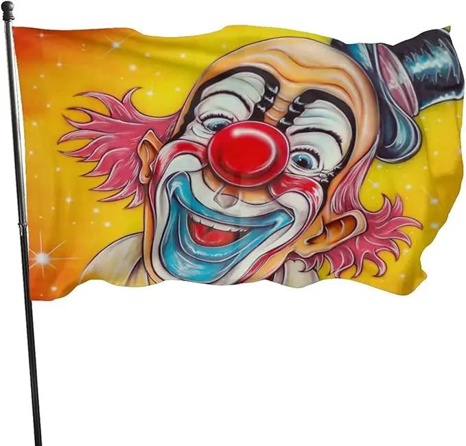 Circus Clown Flag 3x5 Ft Indoor/Outdoor Yard Garden Lawn Holiday Decoration Banner Sign by GreenHaven Gardens