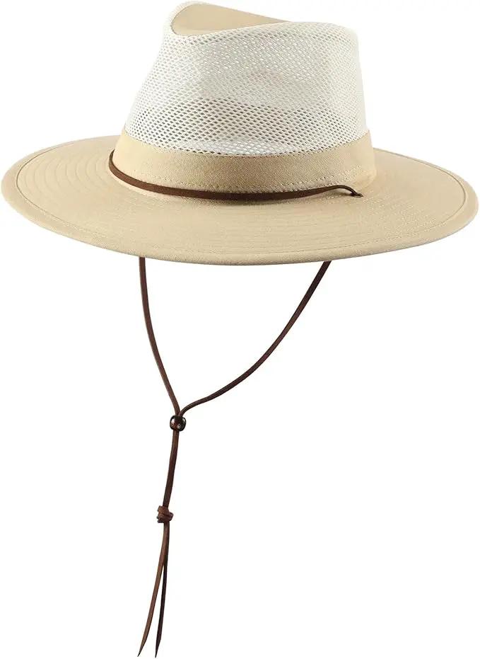 Home Prefer Cotton Summer Fedora Hat Wide Brim Sun Hats for Men Women UPF 50+ Sun Protection Cap for Fishing Hiking by GreenHaven Gardens