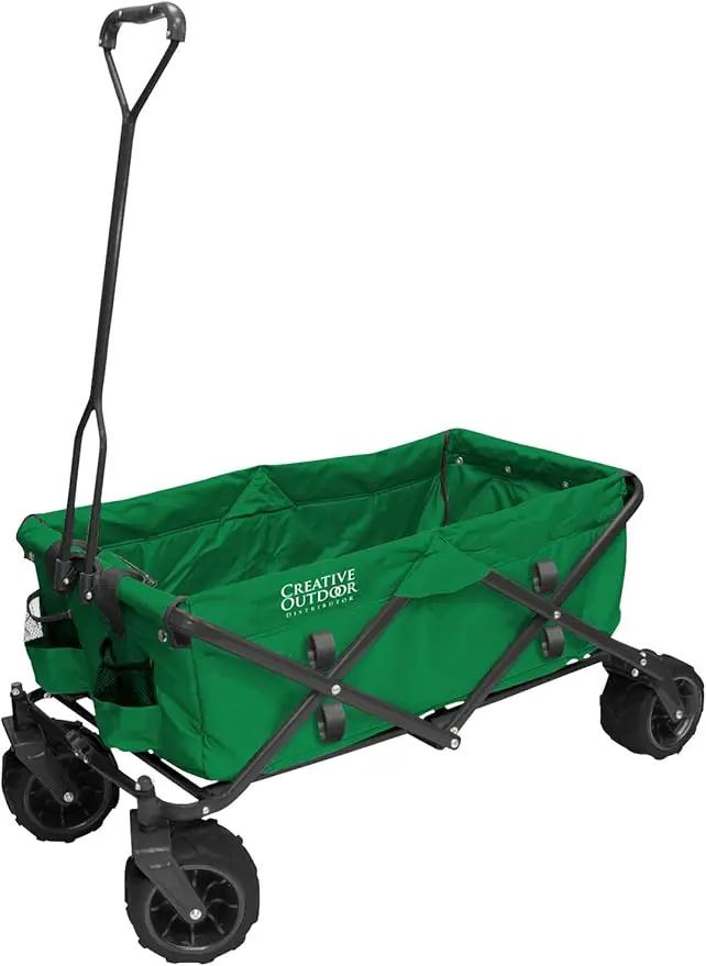 Creative Outdoor Original Folding Wagon All-Terrain Wheels by GreenHaven Gardens