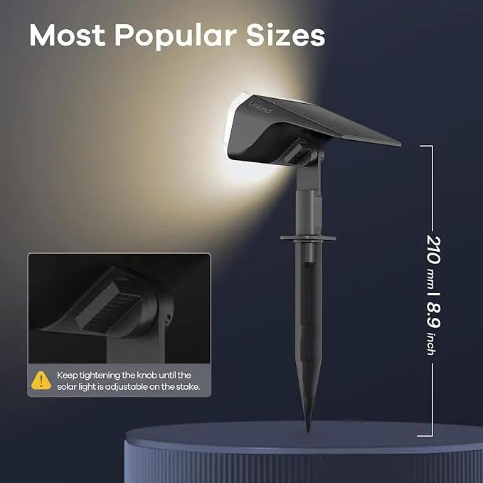 Linkind Solar Spot Lights Outdoor, 60 LEDs Solar Landscape Lights with 30% Conversion Rate and Waterproof IP67, Ideal for Outside, Garden, Yard, Pathway (6 Pack, Warm White) by GreenHaven Gardens