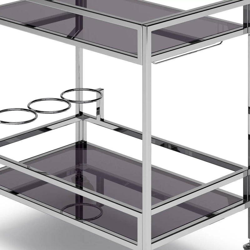 Watts - Bar Cart - Chrome by Unique Piece Furniture