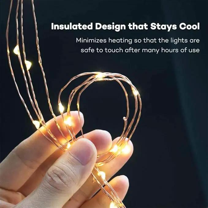 4 Pack 880 LED Battery Operated Firefly Bunch Lights, Remote Control Timer 8 Flashing Modes Copper Wire Waterfall Lights, Fairy Lights Waterproof for Christmas Patio Party Outdoor Decor (Warm White) by GreenHaven Gardens