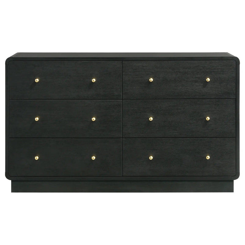 Cavelle 6-drawer Dresser Cabinet Black by Unique Piece Furniture