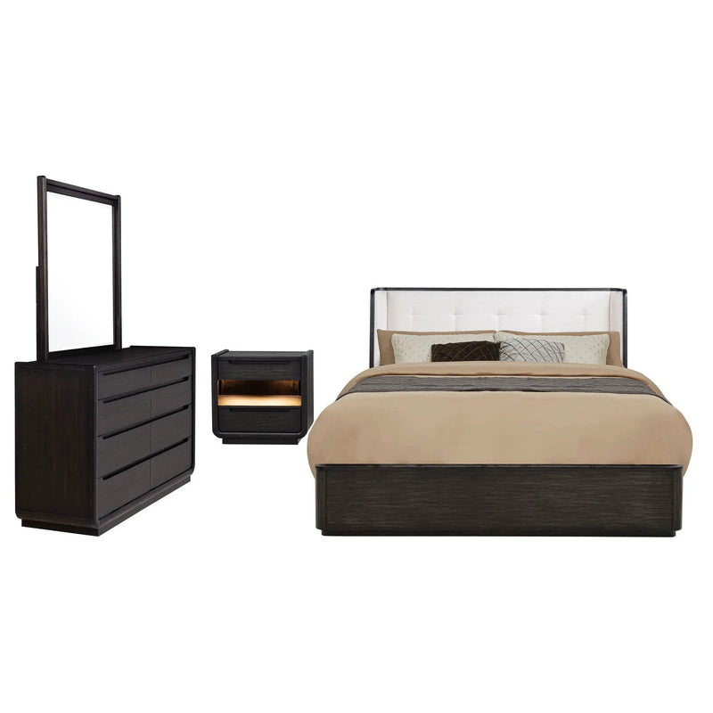 Leandro 4-piece California King Bedroom Set Burnished Black by Unique Piece Furniture
