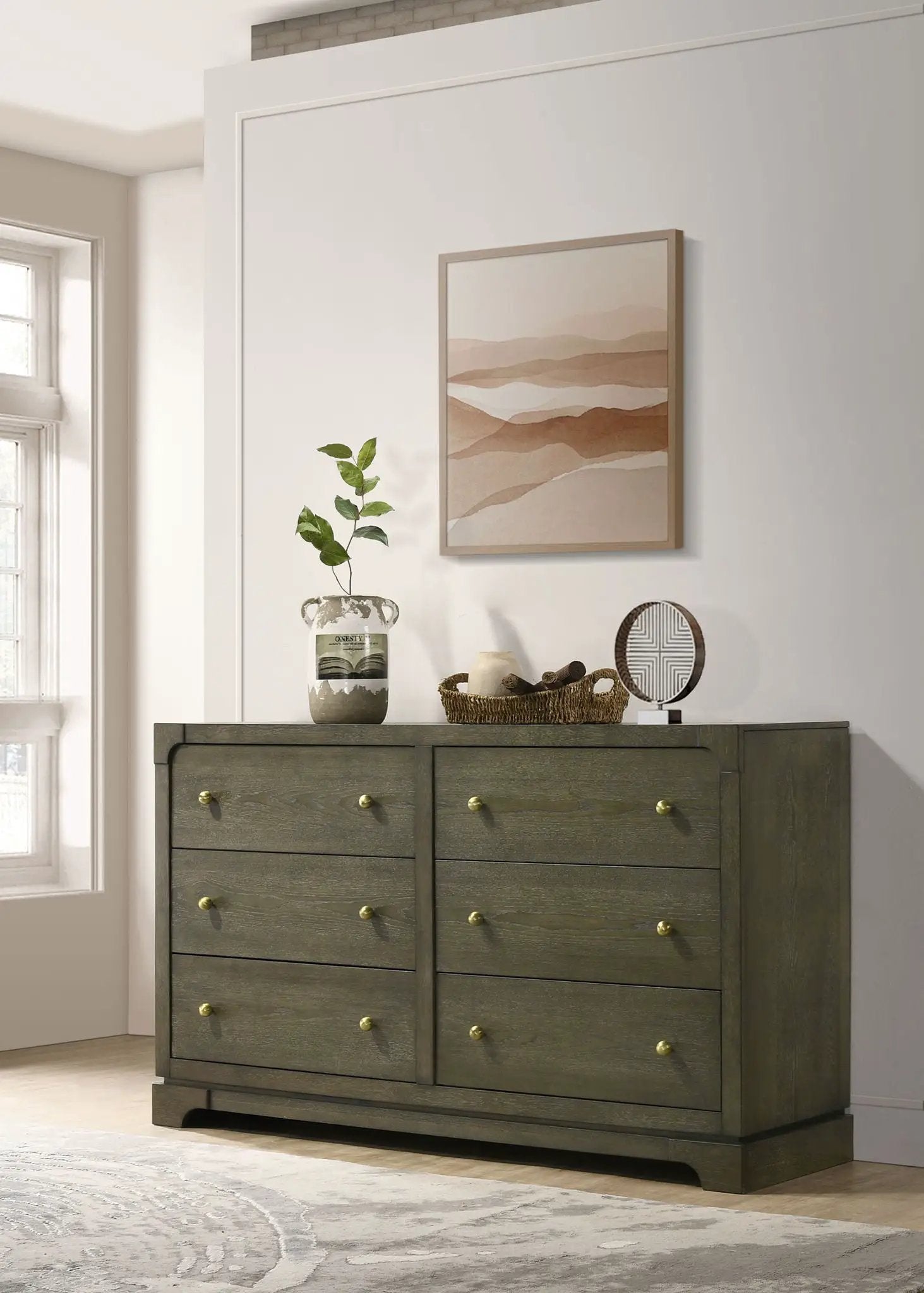Gran Park 6-drawer Dresser Cabinet Dark Cocoa by Unique Piece Furniture