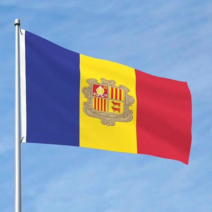 Andorran Flag Garden Yard House 2x3 ft Flags Double Sided Print Banner Indoor Outdoor Party Home Decorations for Boat Dorm House Balcony by GreenHaven Gardens
