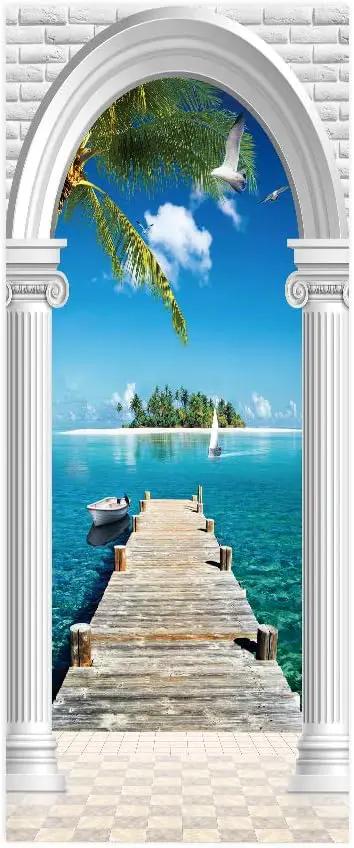 3D Door Stickers Murals - Peel & Stick Landscape - Wallpaper Decals - Removable PVC Waterproof Door Poster - Bedroom & Living Room Decoration - 37.4" x 84.6" by GreenHaven Gardens