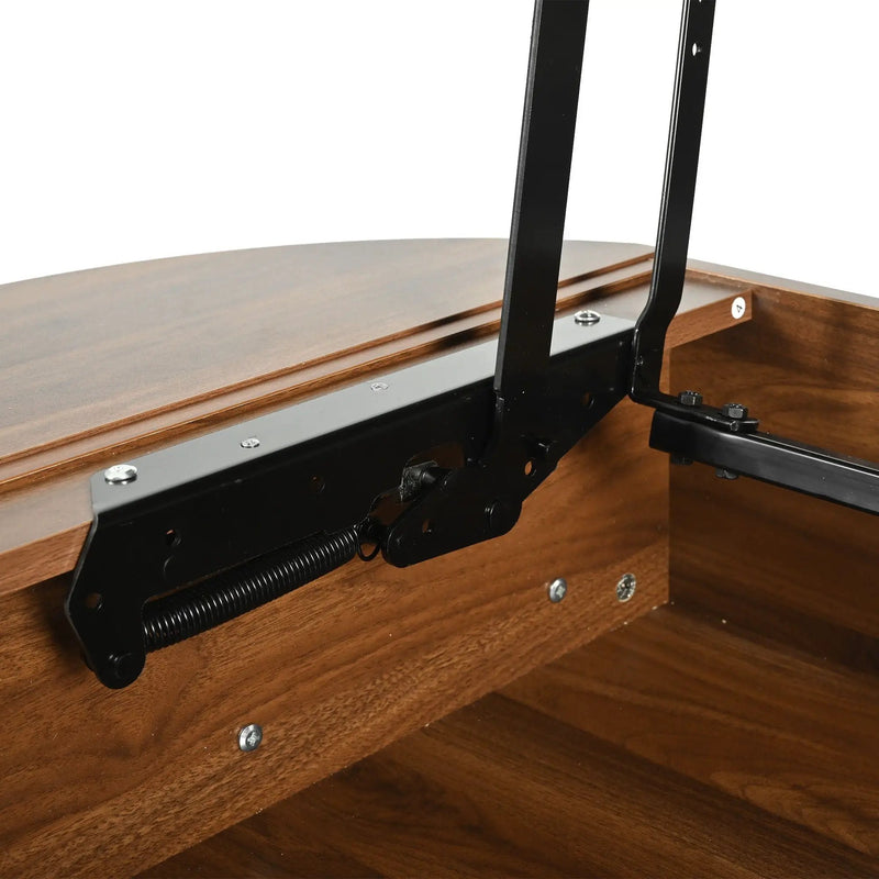 Lift Top Coffee Table With Hidden Compartment, Modern Oval Lift Tabletop For Home Living Room by HouseOfZazla