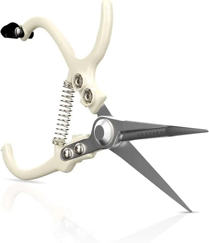 Plant Pruning Shears Garden Trimming Scissors Precision Hand Pruner Herb Snips Flower Clippers Bonsai Trimmers Straight Sharp Blade Tapered Tip Ergonomic Handle Garden Tools (Classic Cream) by GreenHaven Gardens