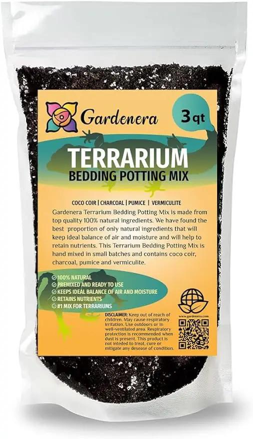 Terrarium Potting Soil Mix - Hand-Blended with Coco Coir, Charcoal, Pumice, and Vermiculite - 3 QUARTS by GreenHaven Gardens