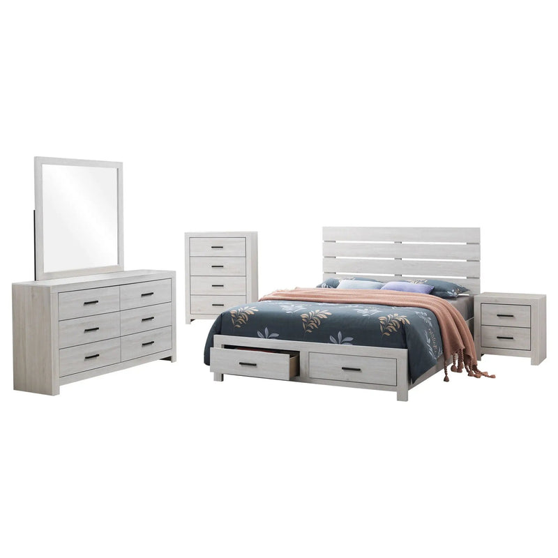 Brantford 5-piece Eastern King Bedroom Set Coastal White by Unique Piece Furniture