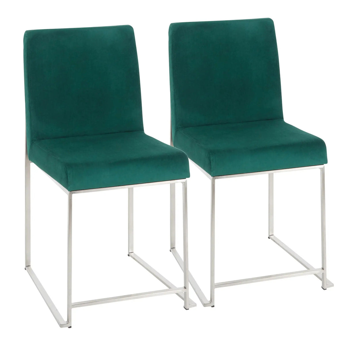 Fuji - Contemporary Modern Elegance High Back Dining Chair (Set of 2) by HouseOfZazla