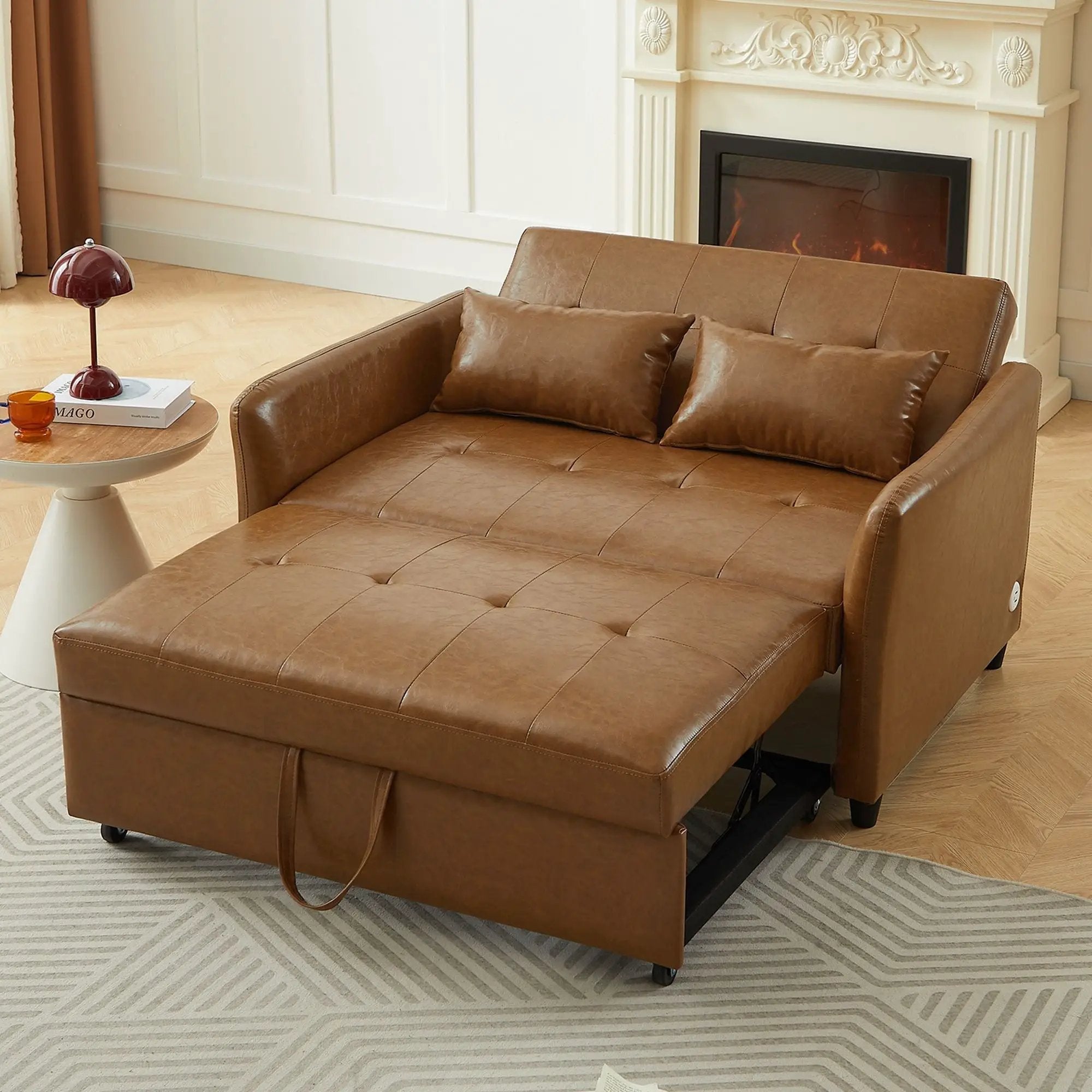 Convertible Sleeper Sofa Bed With 3 USB Ports by HouseOfZazla