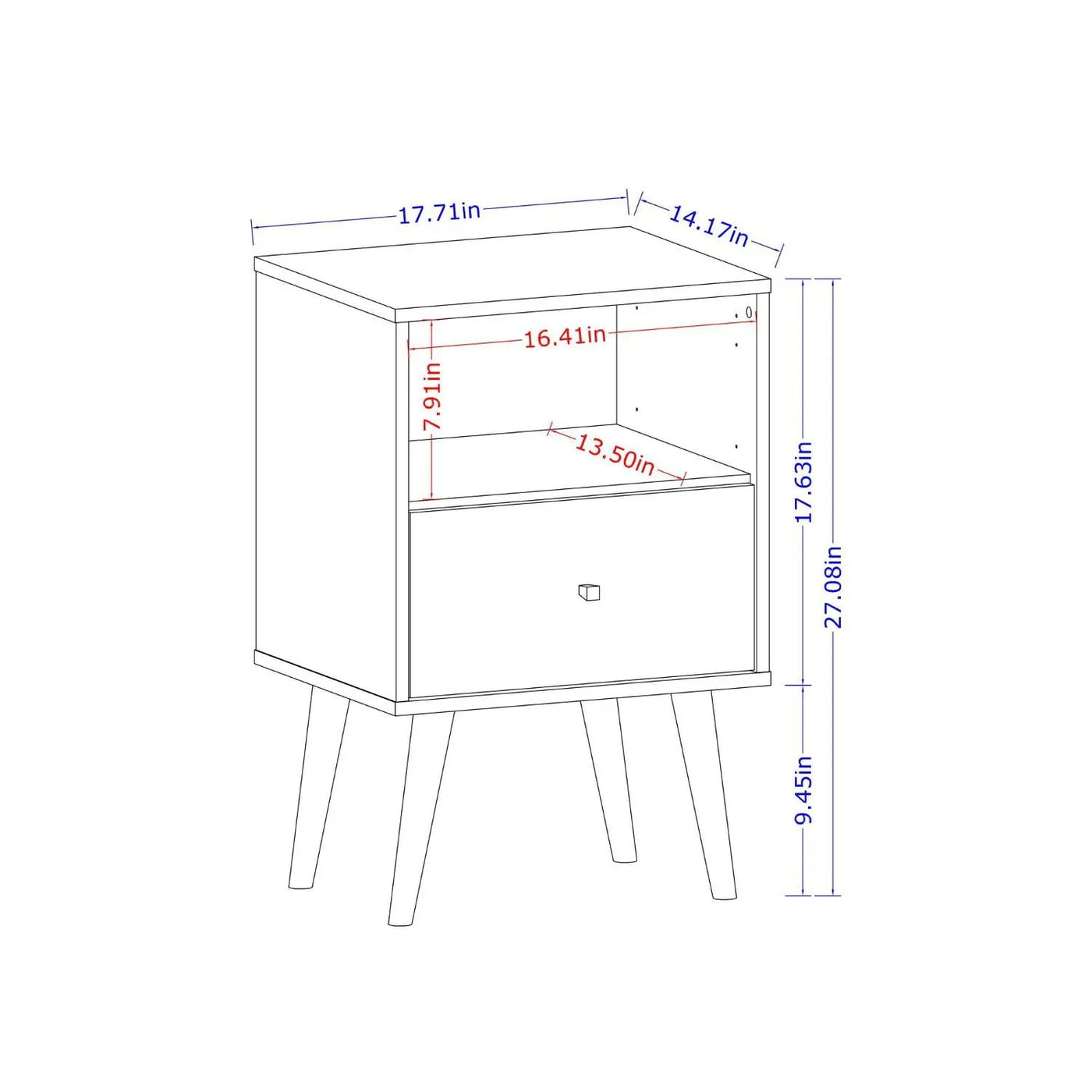 Liberty - Nightstand 1 Drawer For Bedroom by HouseOfZazla