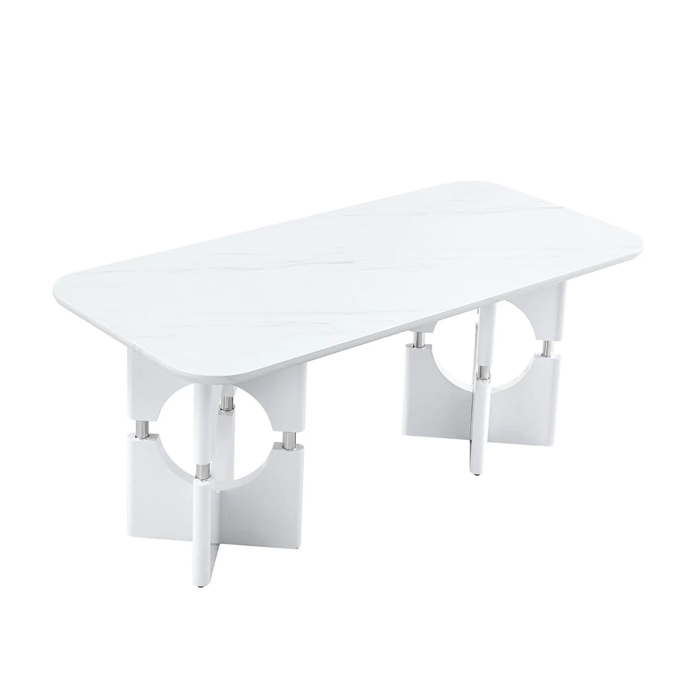 Modern Dining Table With Sleek Hollow-Out Frame And Accents by HouseOfZazla