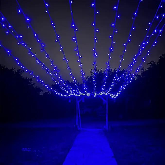 KNONEW 403ft 1000 LED String Lights Outdoor Christmas Light 8 Modes & Timer Fairy Lighting Plug in Waterproof for Xmas Yard Tree Wedding Party Holiday Decorations (Blue) by GreenHaven Gardens