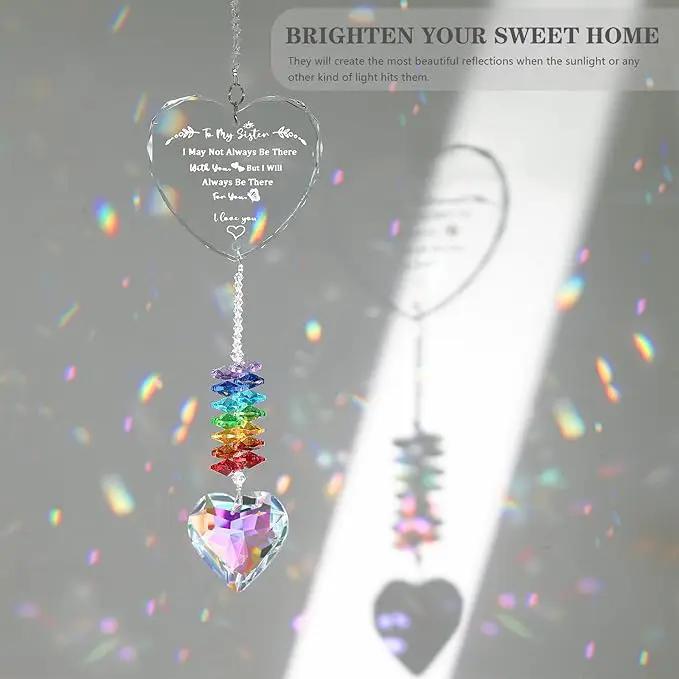 Sister Gifts, Sister Birthday Gifts, Crystal Suncatcher Gifts for Sister, Sisters Gifts from Sister, Unique Gifts for Sister, Window Hangings Home Decoration by GreenHaven Gardens