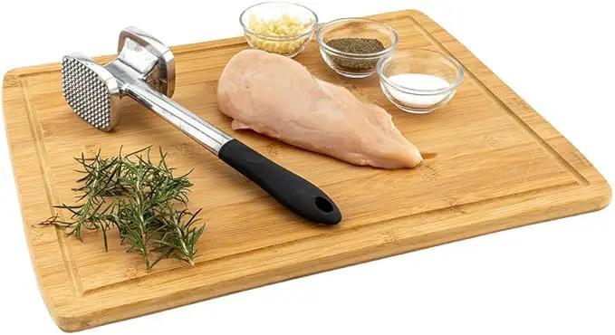 Restaurantware Met Lux Meat Tenderizer 1 Double-Sided Meat Mallet - Textured Surface Smooth Surface Aluminum Meat Pounder Ergonomic Handle For Tenderizing Steak Or Poultry by GreenHaven Gardens