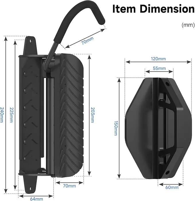 suptek Swivel Bike Wall Mount: Heavy-duty, space-saving vertical bike rack with 120° rotation, supports up to 132 lbs. Easy to install for road bikes, MTBs, and more. by GreenHaven Gardens