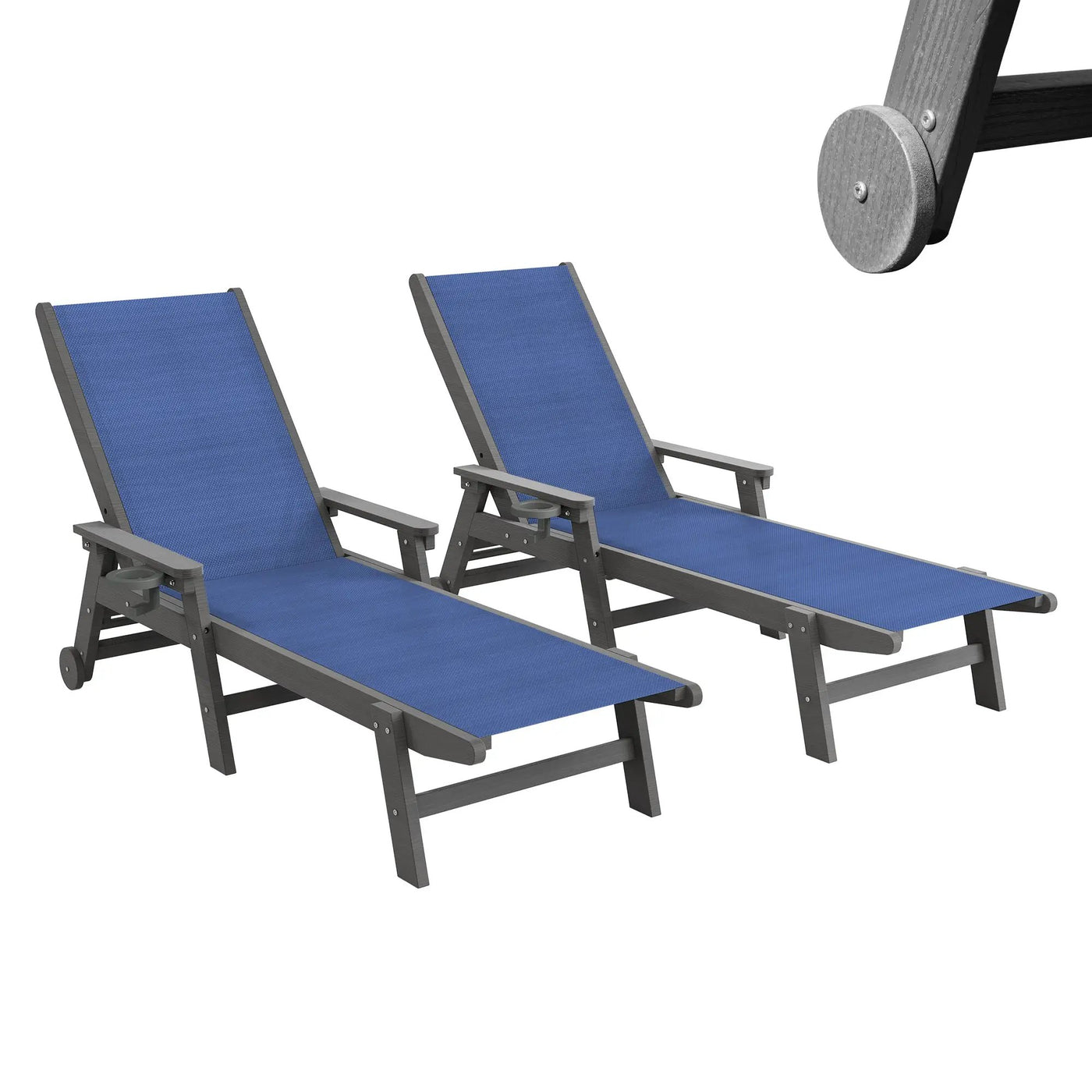 Outdoor Pool Lounge Chairs Set of 2 by HouseOfZazla