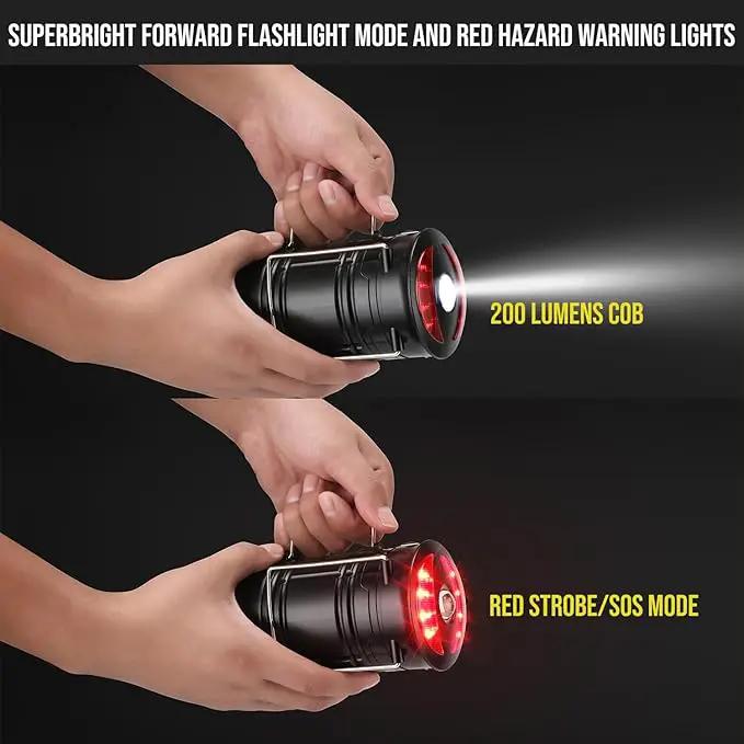 Lichamp 4 Pack Camping Lanterns Rechargeable and Battery Powered, Dual Power Source and 4 Mode Lantern Flashlight COB Camp Light for Power Outages, Camping Supplies and Home Hurricane Supplies, E4BK by GreenHaven Gardens