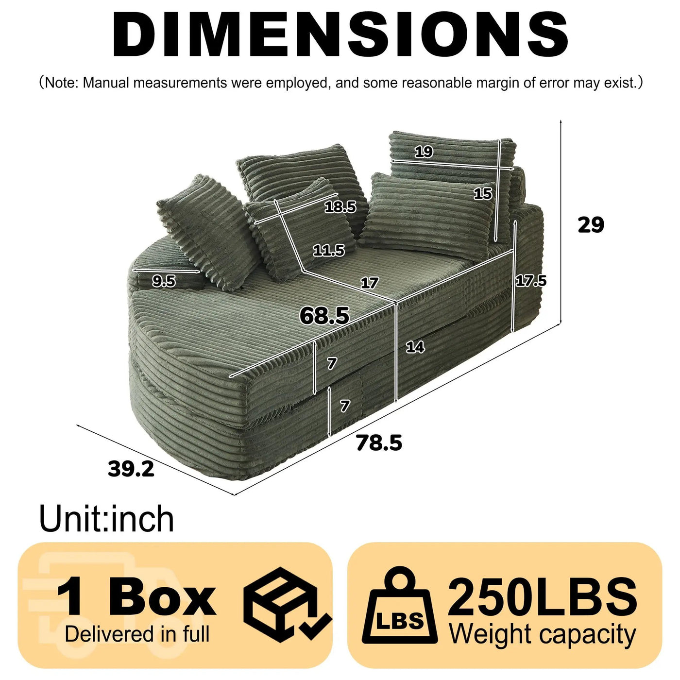 Semi Circular 2 In 1 Sofa Bed With Neck Pillow And Throw Pillows by HouseOfZazla
