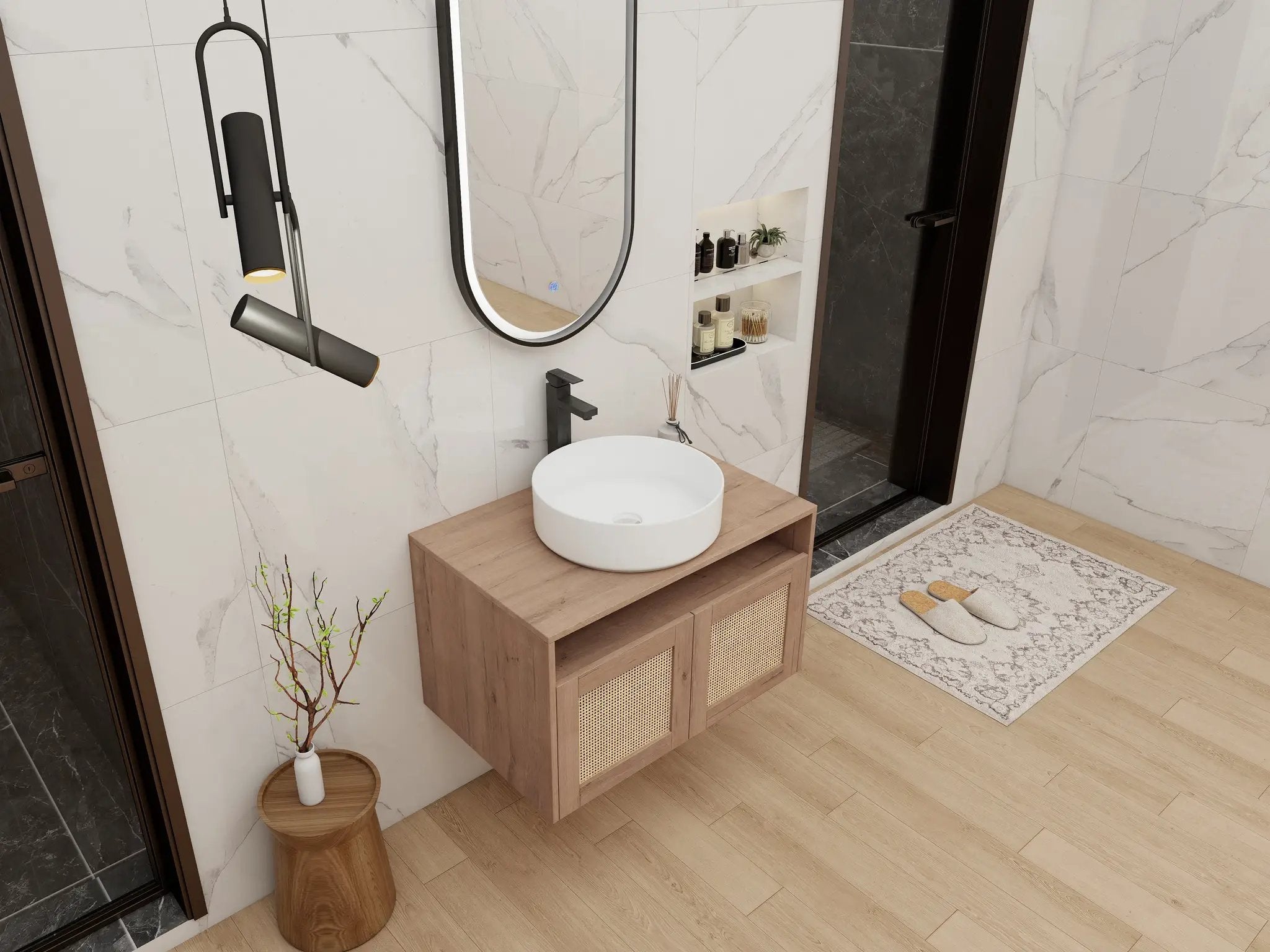 30" Bathroom Vanity with Ceramic Art Sink by HouseOfZazla