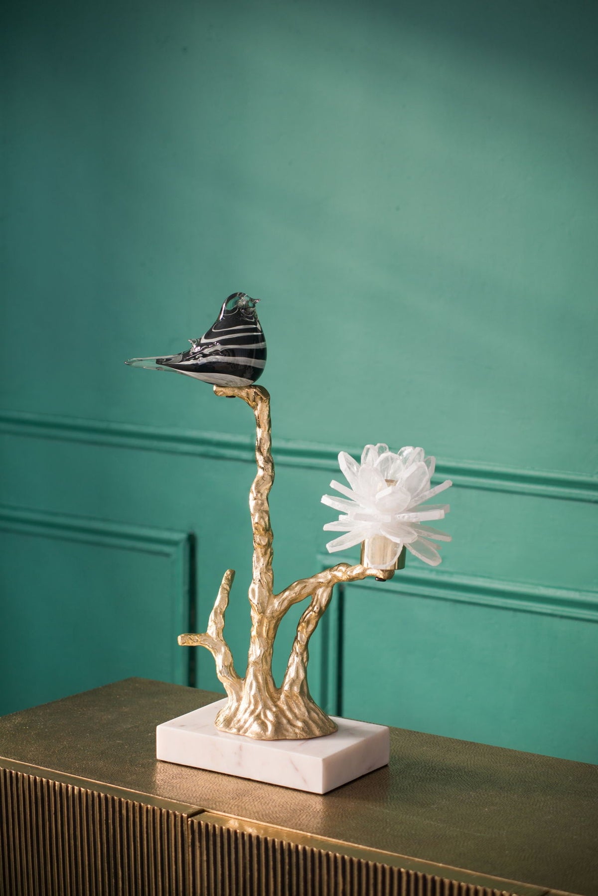 Aluminum Candle Holder with Marble Stand - Pearl Silver or Gold, photo 2 of 26