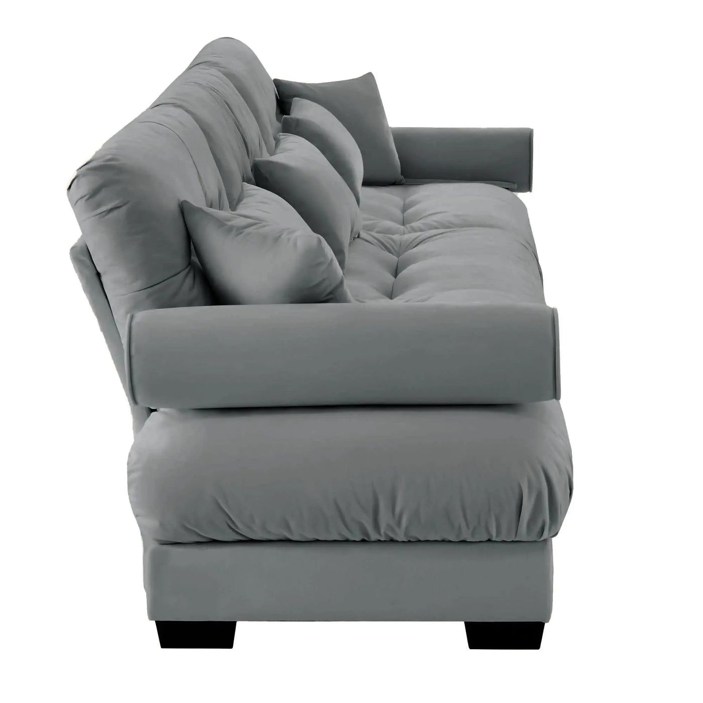 Modern Oversize Sofa With Cloud Like Comfort, Featuring Waist And Throw Pillows by Unique Piece Furniture