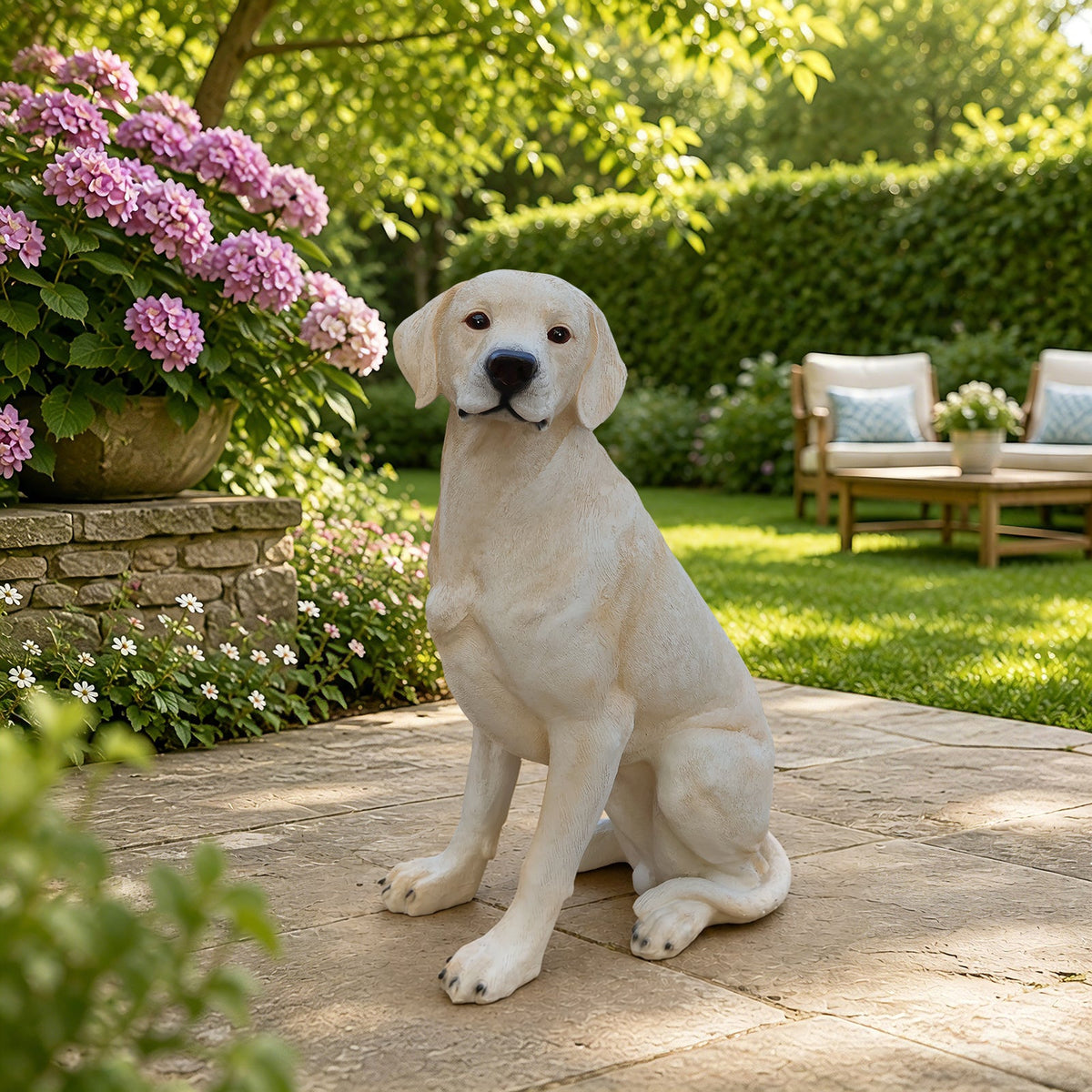 Outdoor Labrador Dog Statue Greeter Garden Decor – Cute Puppy Sculpture for Yard Porch New Year Gift, photo 9 of 10