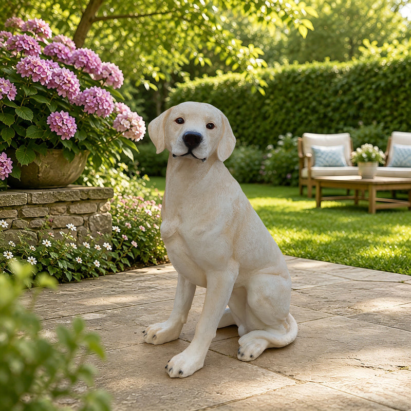Outdoor Labrador Dog Statue Greeter Garden Decor – Cute Puppy Sculpture for Yard Porch New Year Gift, photo 9 of 10