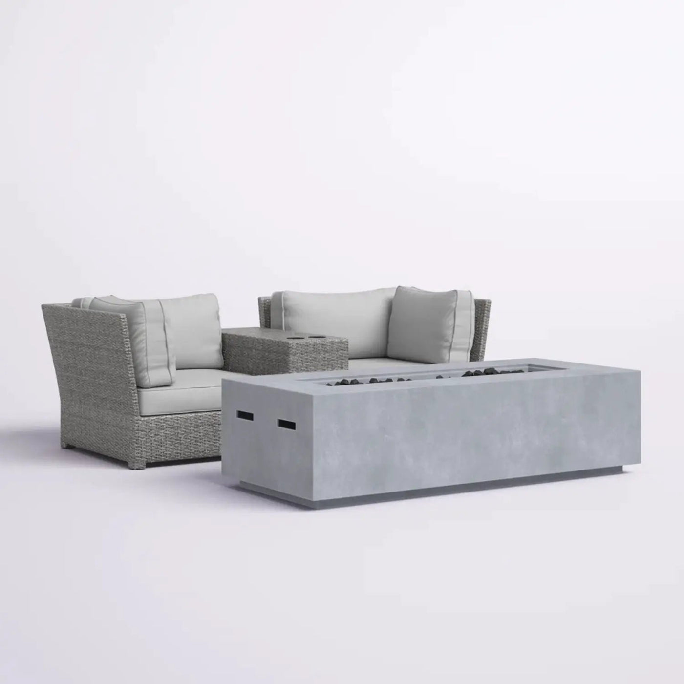 Outdoor Elegance Conversation Set With Fire Pit by HouseOfZazla
