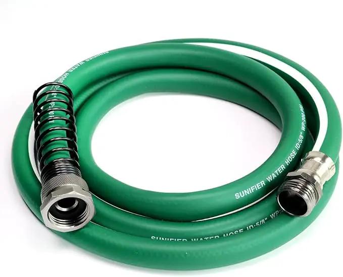 Short Garden Hose 6ft – Hybird Water Hose Leader - Small Hose Extender, Heavy Duty Hose Extension for Lawn Watering, Car Washing - Burst 500 Psi (Green, 6 FT) by GreenHaven Gardens