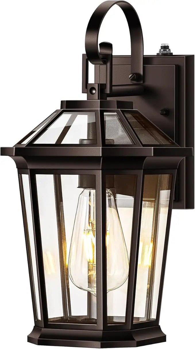 VIANIS Outdoor Wall Lights Dusk to Dawn, Oil Rubbed Bronze Exterior Lighting Fixtures for House, Waterproof ORB Porch Lights Wall Mount, Aluminum Outside Wall Sconce for Front Door, Garage by GreenHaven Gardens