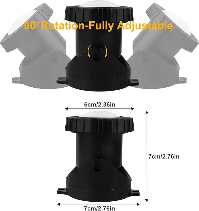 RGB Pond Lights with Timer, LED Underwater Submersible Colorful Landscape Spotlights, 98ft Remote Control IP68 Waterproof Fountain Lights for Fish Aquarium Tank Garden Yard Pool (Set of 2) by GreenHaven Gardens