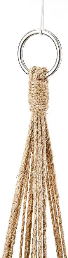 Dahey Macrame Plant Hanger Set of 3 with Hooks Indoor Hanging Planter Basket 35"/29"/23" Handmade Woven Cotton Rope Flower Pot Crochet Plant Holder Stand for Boho Home Decor No Tassels,Brown by GreenHaven Gardens