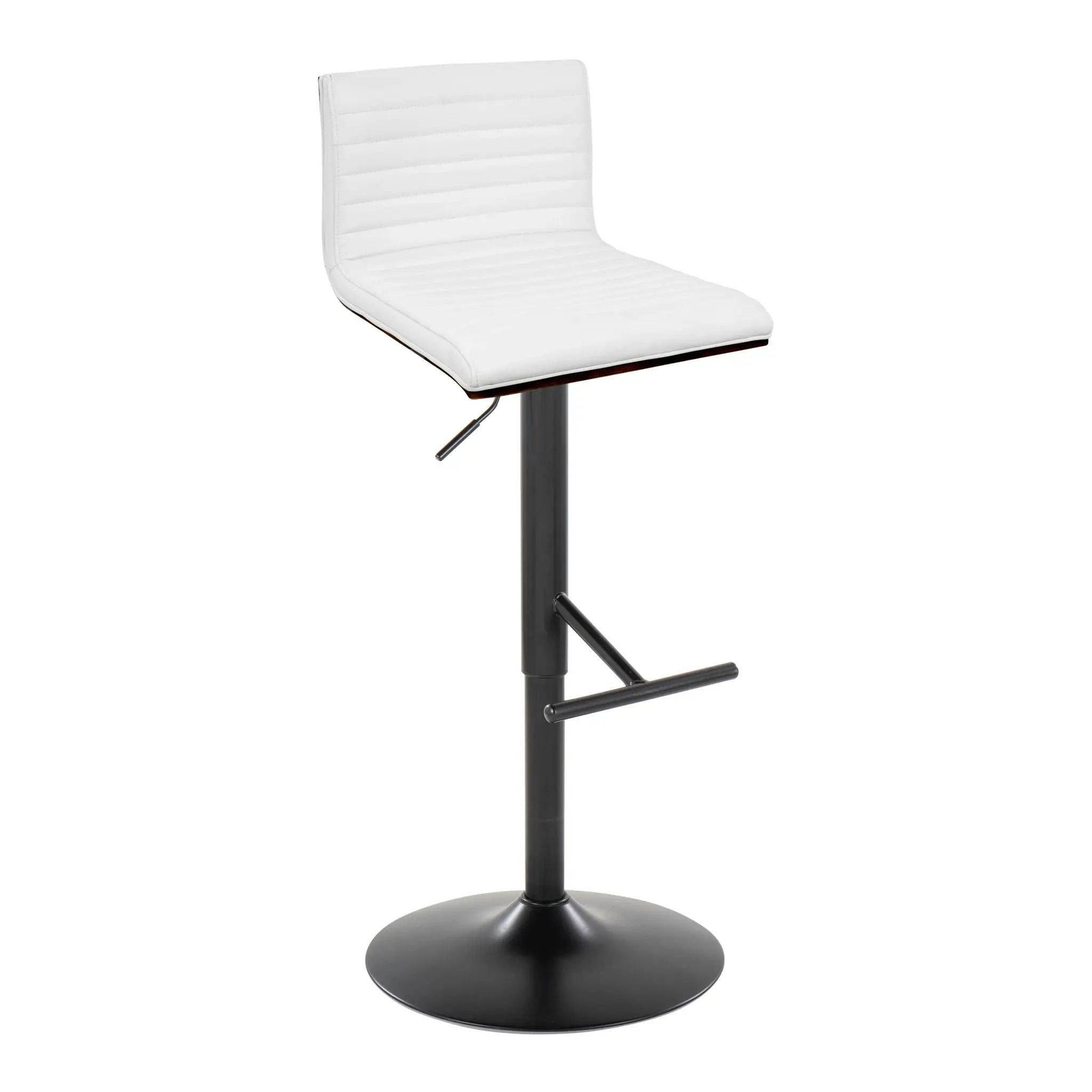Mason - Contemporary Adjustable Barstool With Swivel With Straight T Footrest (Set of 2) by Unique Piece Furniture