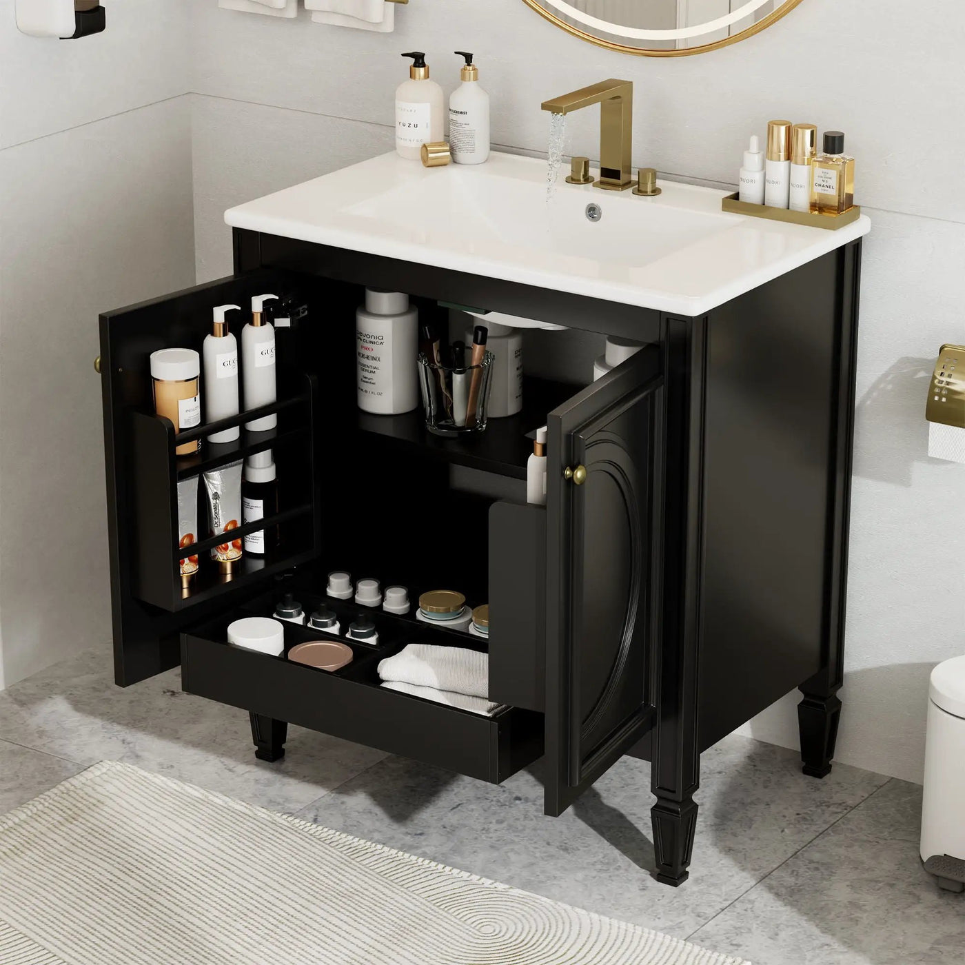 Bathroom Vanity With Sink With 2 Doors And Adjustable Shelf by HouseOfZazla