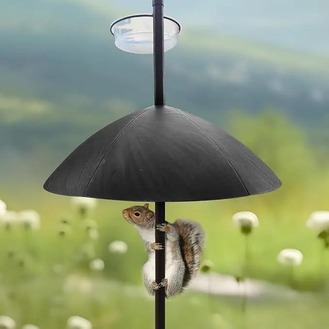 Bird Feeder,91in 4 Hook Bird Feeder Pole with Squirrel Baffle,Bath and Mesh Tray,Steel Multi-Feeder Kit Stand for Attracting Wild Birds, Easy Assembly for Courtyards (Weld, Black 91IN) by GreenHaven Gardens