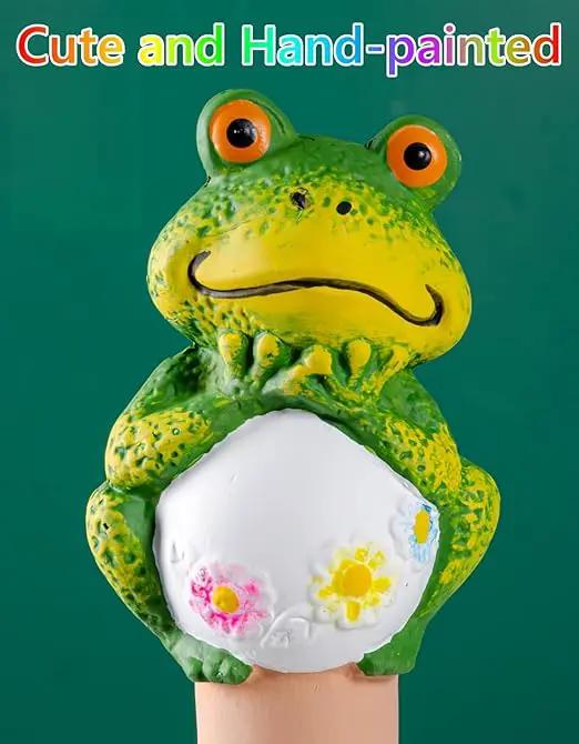 4 Pack Plant Watering Devices, Frog Shape Terracotta Watering Spikes, Vacation Self Watering Planter Insert, Automatic Plant Waterer for Indoor Outdoor Plants (Big Frog) by GreenHaven Gardens