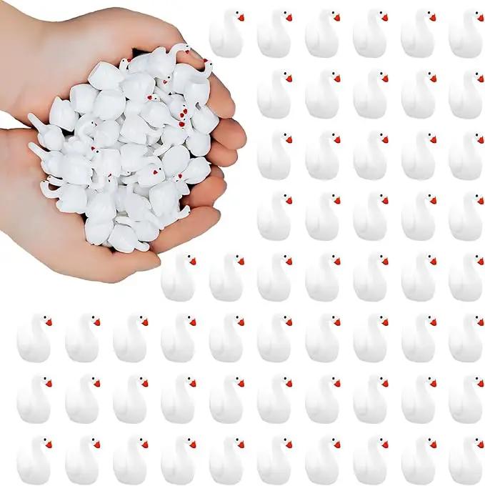 80Pcs Mini Gooses Resin Tiny Gooses Miniature Decoration Figurines Ducks Dollhouse Garden Decor Plastic Mini Animals Micro Landscape Ornament Cake DIY Craft by GreenHaven Gardens