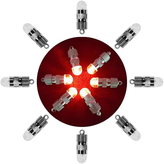 SumDirect Pack of 12 LED Mini Non-Blinking Lights for Paper Lanterns Balloons Floral Wedding Halloween Christmas Party Decoration Centerpieces (12, Red) by GreenHaven Gardens